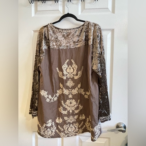 Andree tunic Blouse brown size 2X - Picture 1 of 8